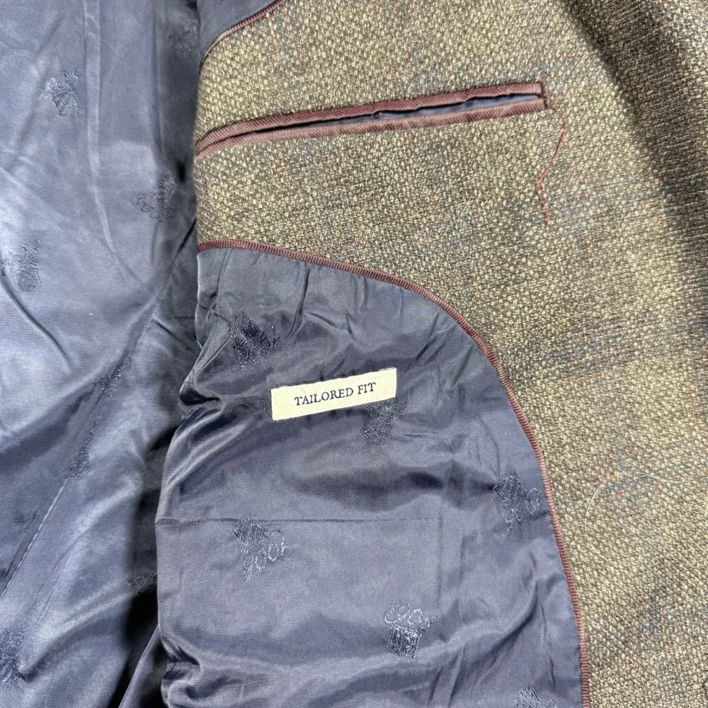 Jos. A. Bank Brrr Comfort Blazer Mens 46R Brown Tailored Wool Blend Sport Coat